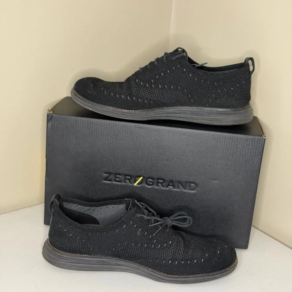 Cole Haan Men's Black Knit Oxford Shoes